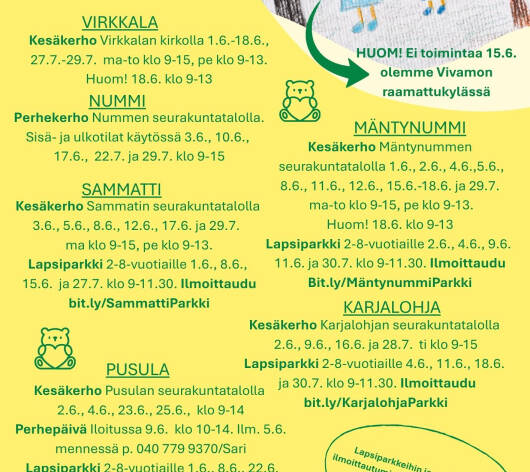 Kesätoiminta 2026